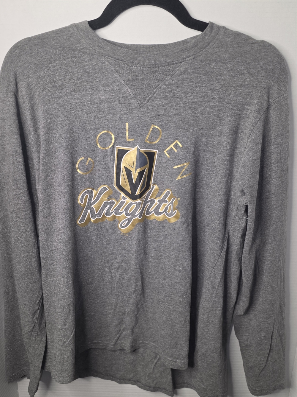 NHL Gray and Gold Golden Knights Crewneck Sweatshirt